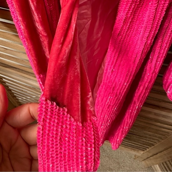 NWT Retrofete Audrey Sequin Dress in hot pink size S - Picture 8 of 8